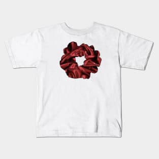 Red Satin Scrunchie Kids T-Shirt